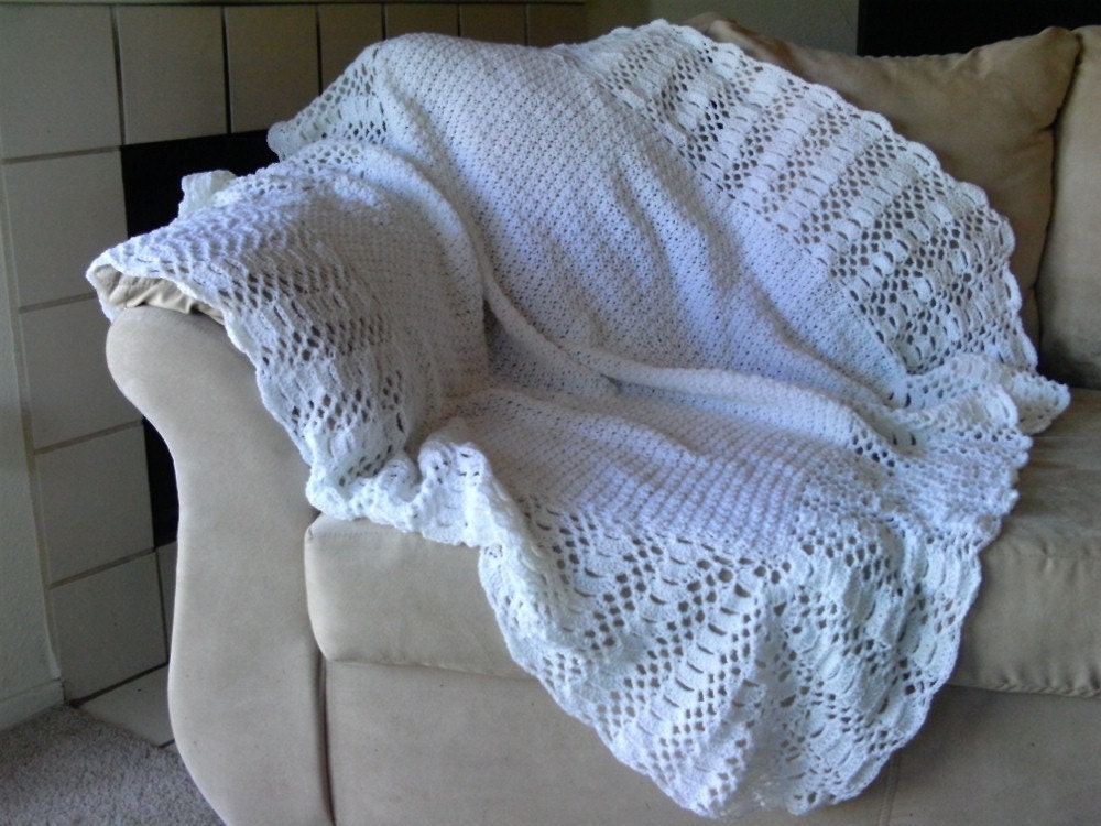 Christening/Baptism Blanket family heirloom best seller hand made crochet blanket oversized best selling baptismal