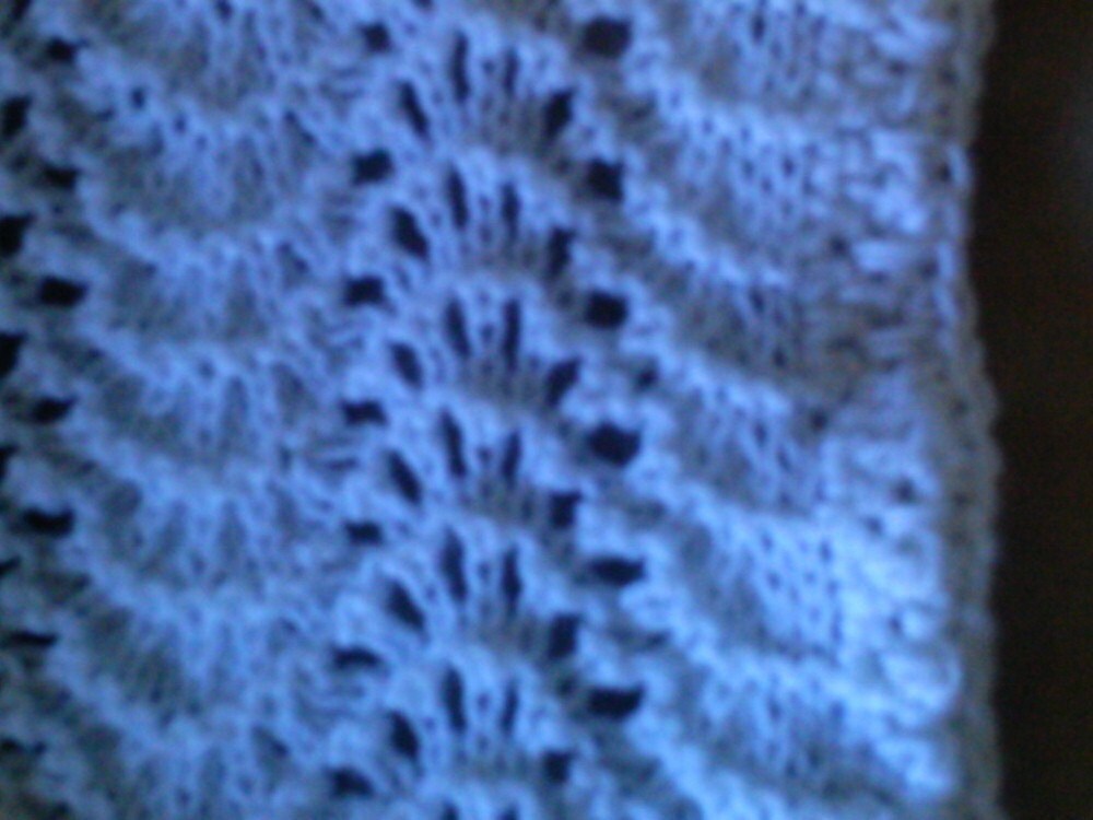 Feather and Fan baby blanket - Christening / Baptism