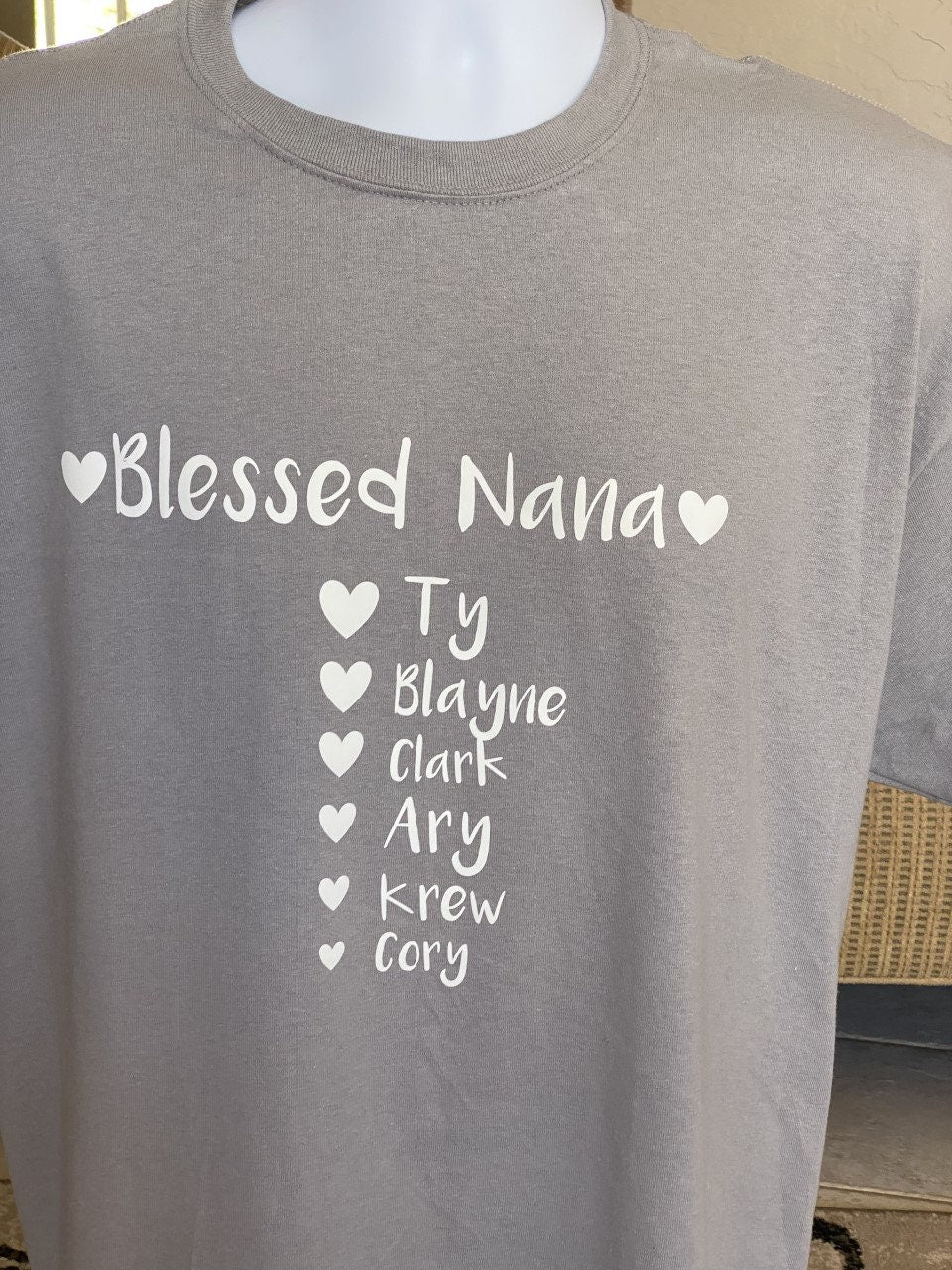 Blessed Grandma Nana Mom Dad Gramma Grandpa Grampa Uncle Aunt Sister Brother Family Gift Shirt tshirt tes shirt t-shirt Christmas