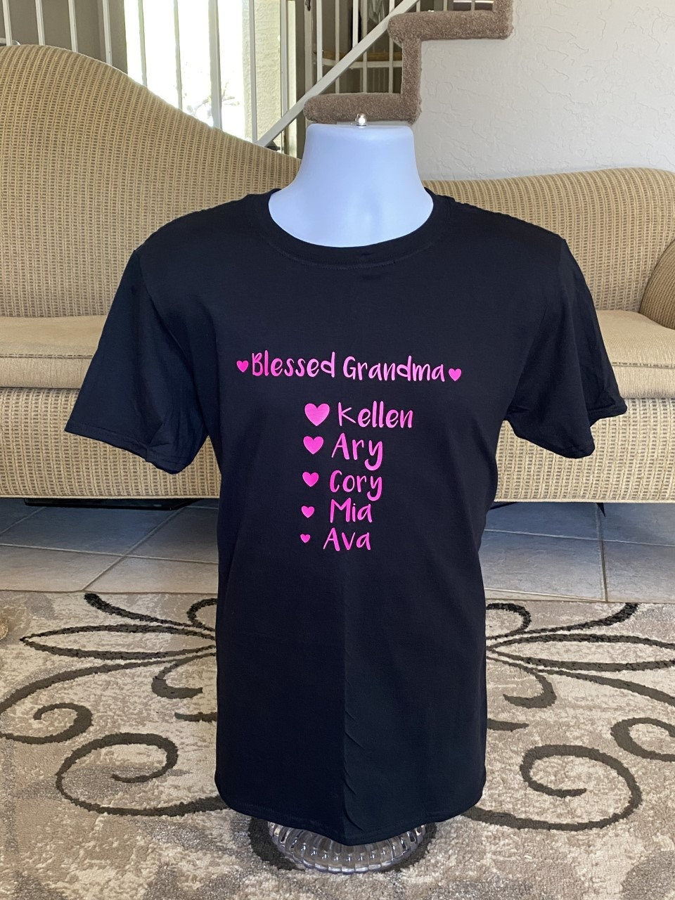 Blessed Grandma Nana Mom Dad Gramma Grandpa Grampa Uncle Aunt Sister Brother Family Gift Shirt tshirt tes shirt t-shirt Christmas