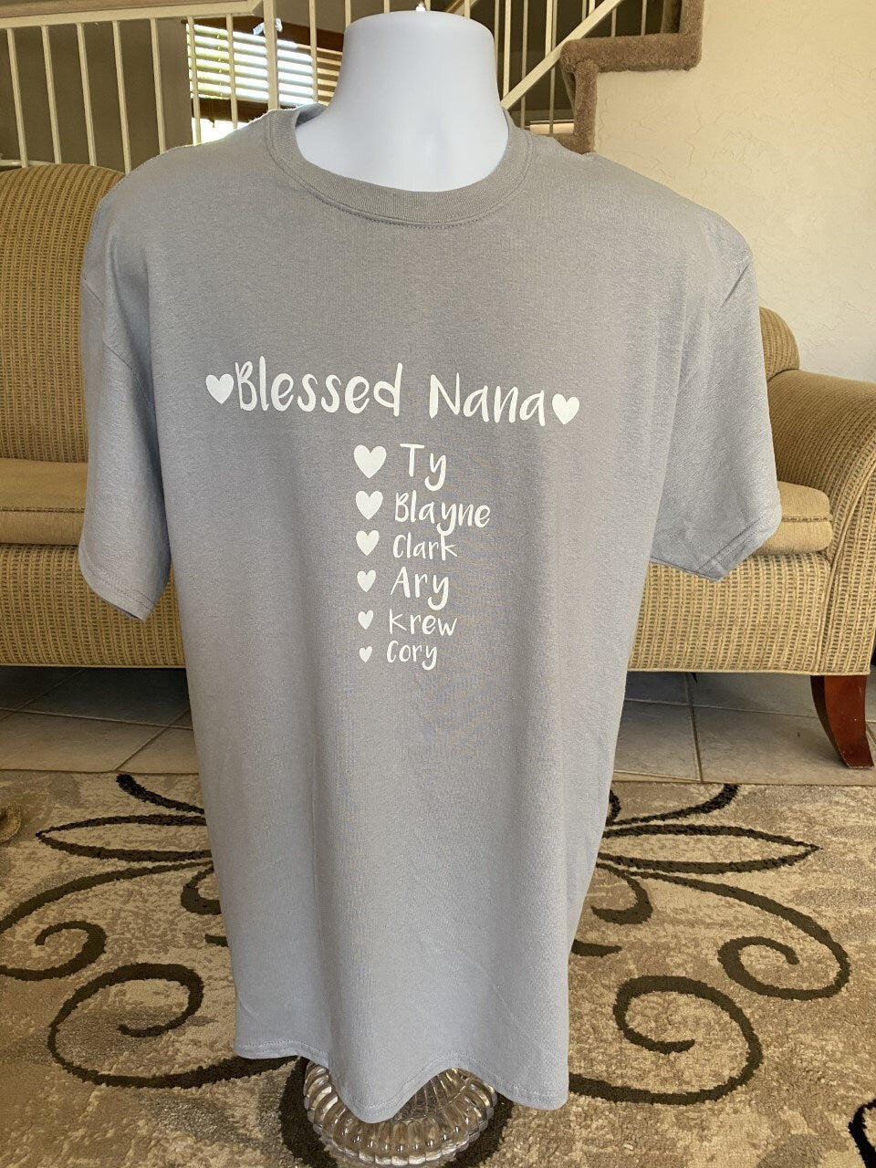 Blessed Grandma Nana Mom Dad Gramma Grandpa Grampa Uncle Aunt Sister Brother Family Gift Shirt tshirt tes shirt t-shirt Christmas