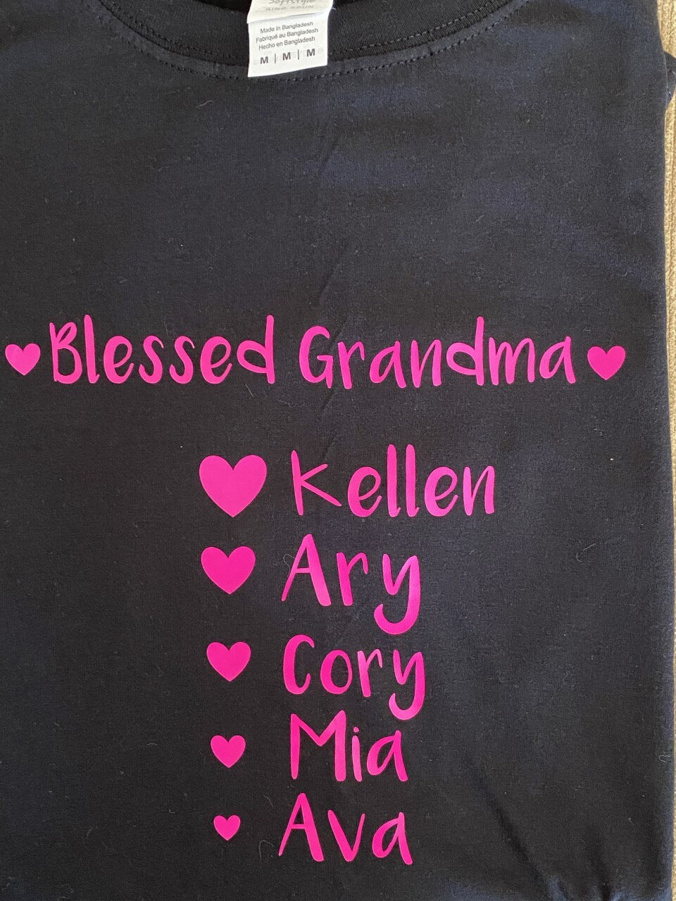 Blessed Grandma Nana Mom Dad Gramma Grandpa Grampa Uncle Aunt Sister Brother Family Gift Shirt tshirt tes shirt t-shirt Christmas