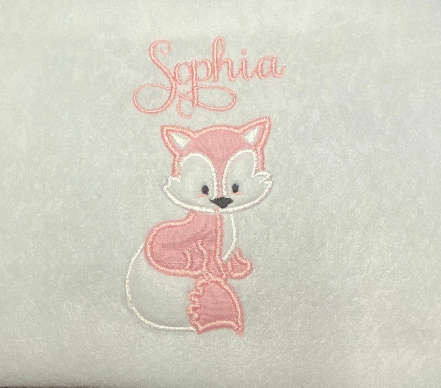 Custom Applique Fox children boys girls t-shirt  Name embroider hand made best seller bestselling present most popular personalized gift