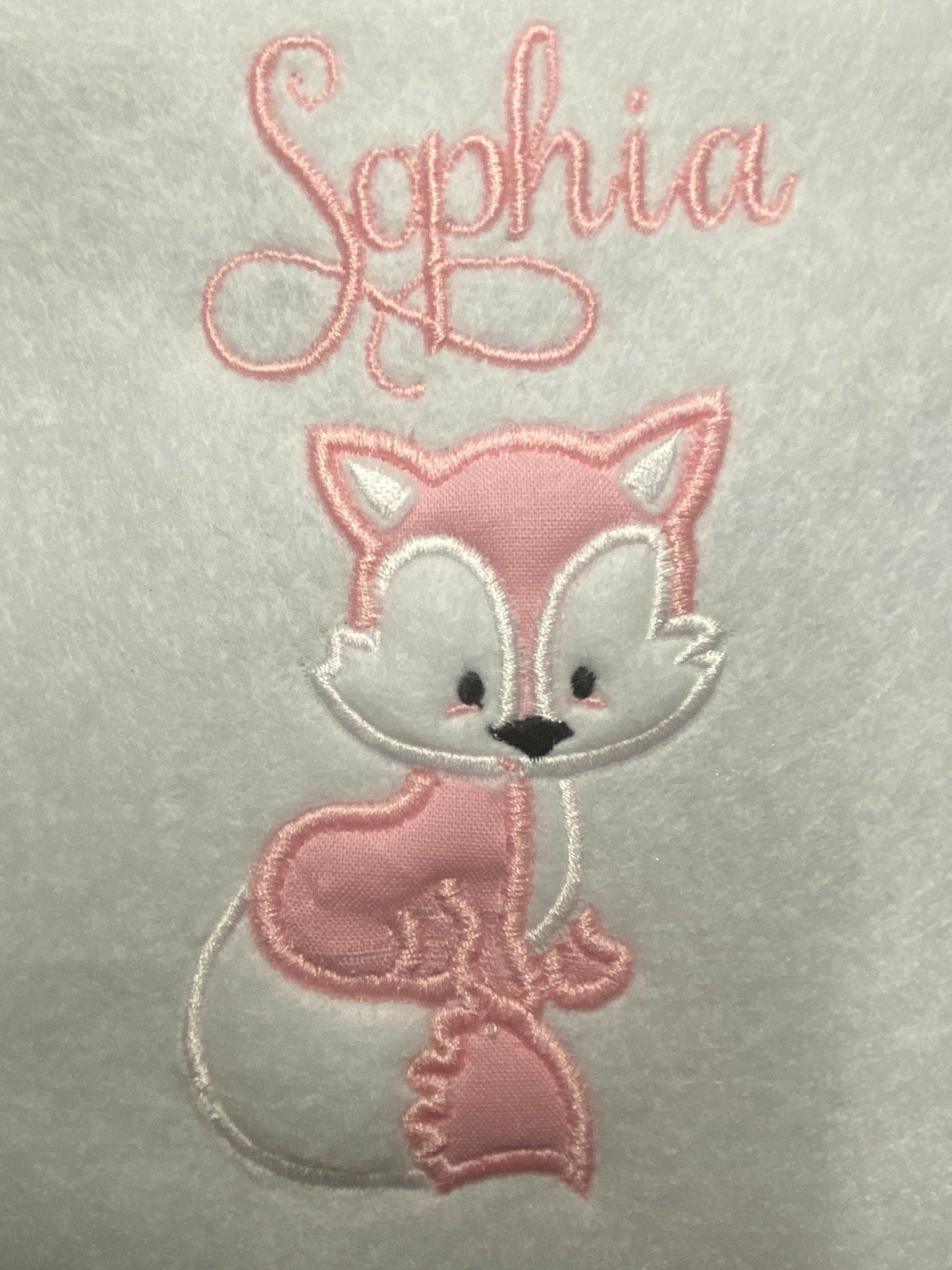 Custom Applique Fox children boys girls t-shirt  Name embroider hand made best seller bestselling present most popular personalized gift