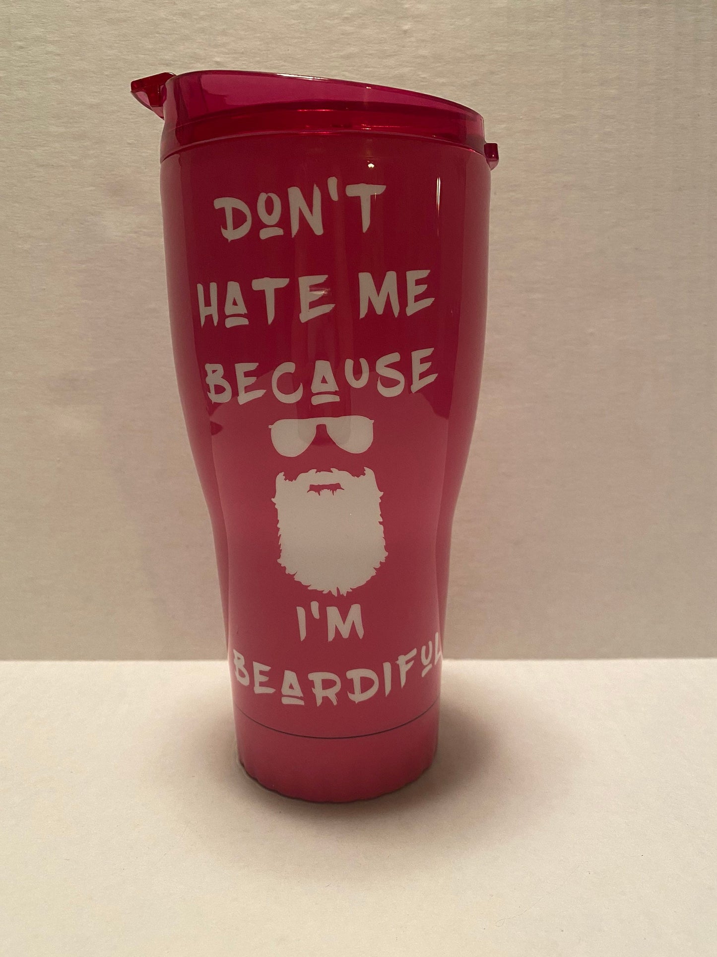 Beardiful/Don't hate me /Stainless Steel Tumbler/Funny coffee cup/funny coffee mug/funny tumbler/stainless steel coffee mug/20 oz/30 oz
