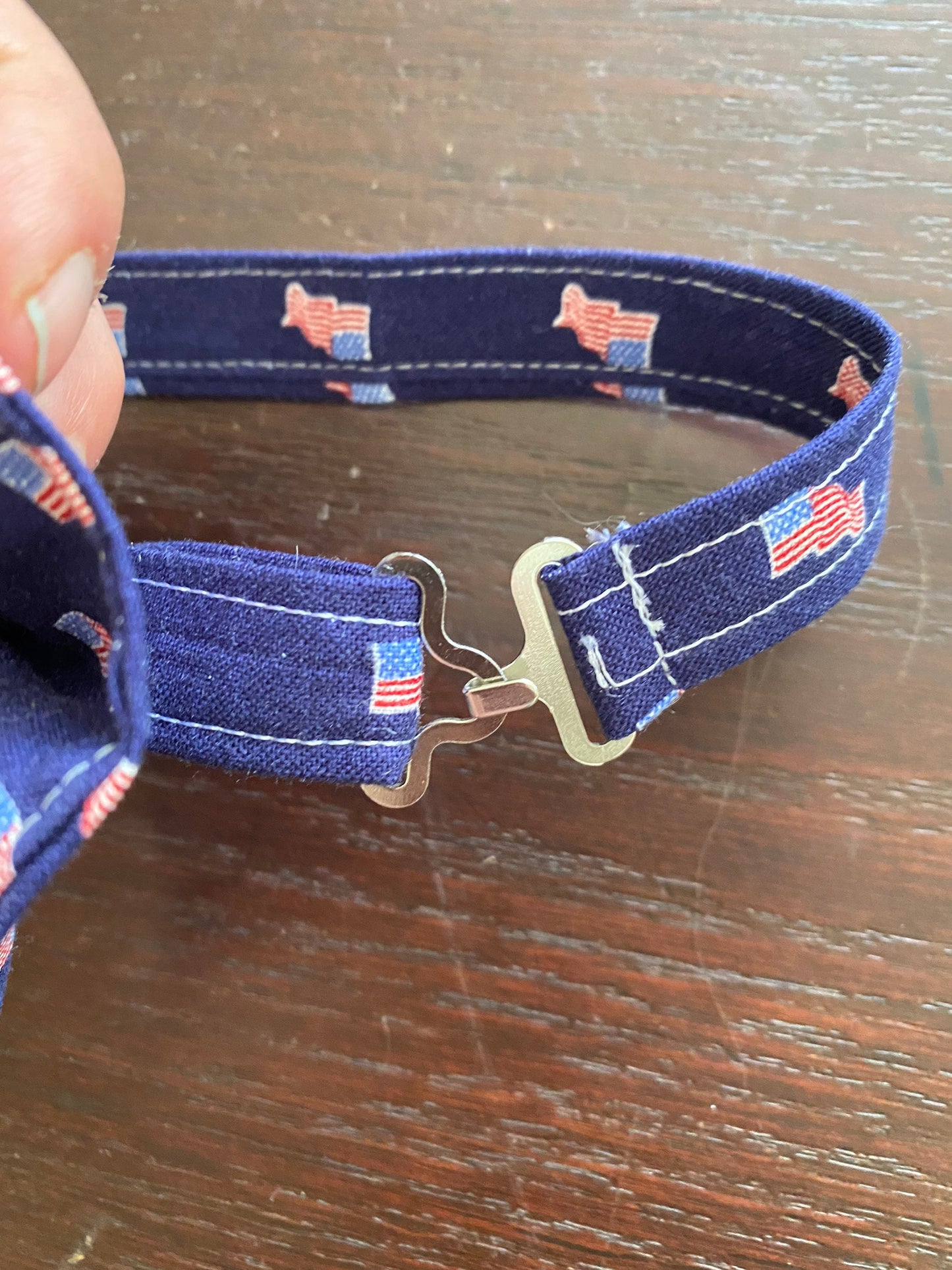 Patriotic American flag bow tie and suspenders custom bowtie all sizes made to order