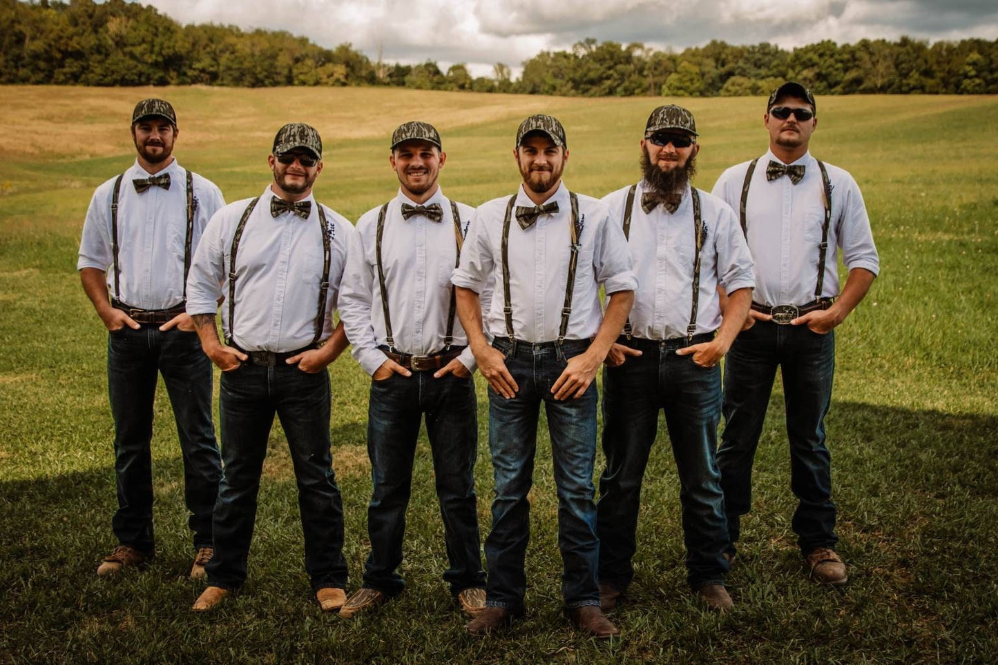 Camouflage suspenders and bow tie / braces / fully adjustable / infant toddler child teen adult big & tall Custom wedding personalized gifts