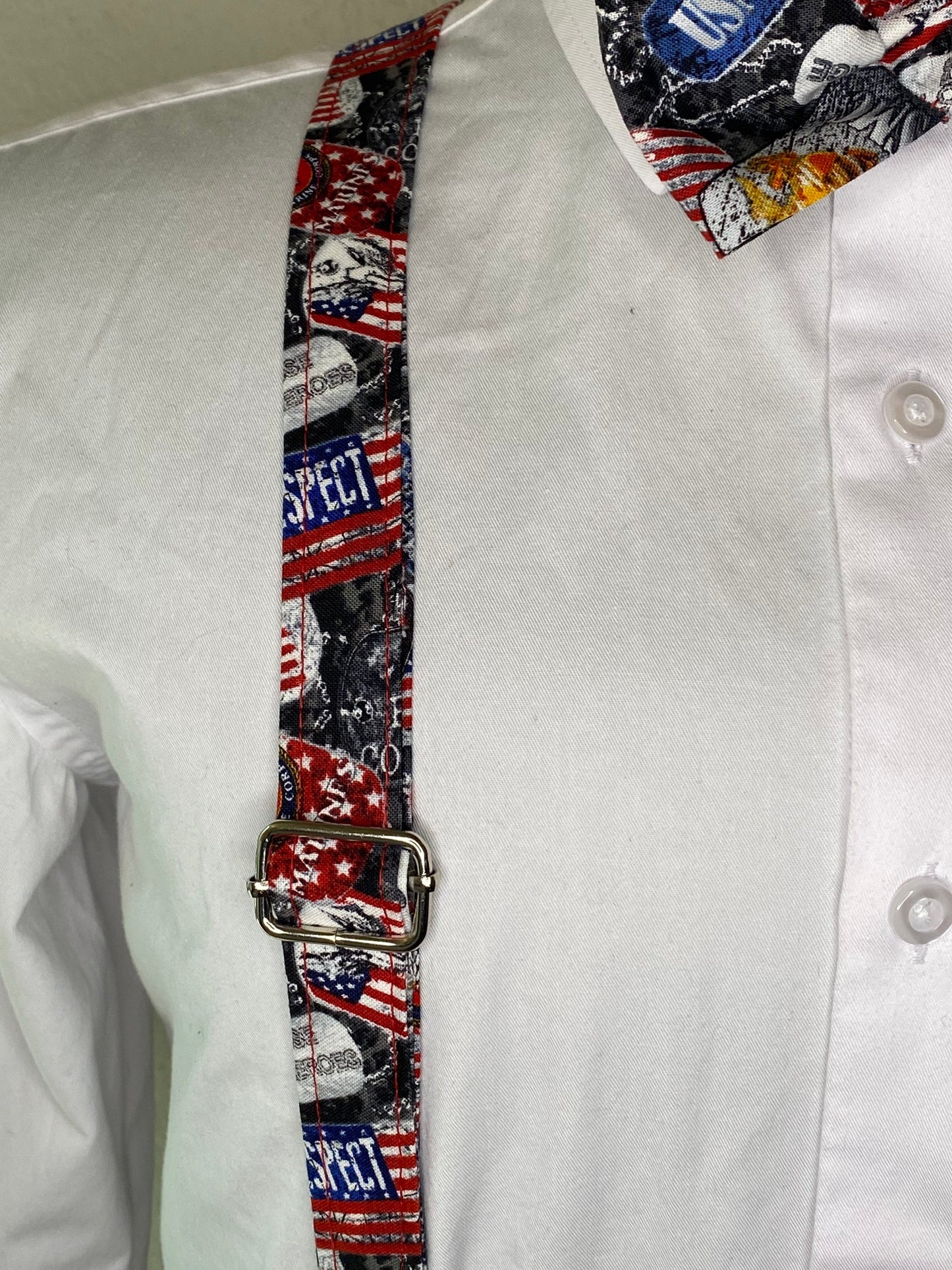 USMC Marine suspenders and bow tie / Infant, Toddler, Child, Teen, Adult, Big & Tall Oorah! Semper Fi