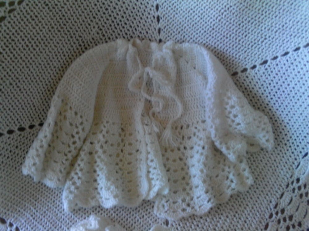 Christening / Baptism baby layette set / blanket sweater booties gift precious hospital homecoming