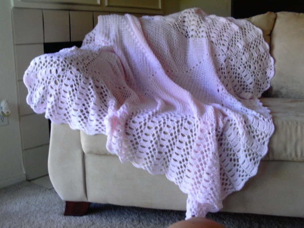 Oversized pink baby blanket