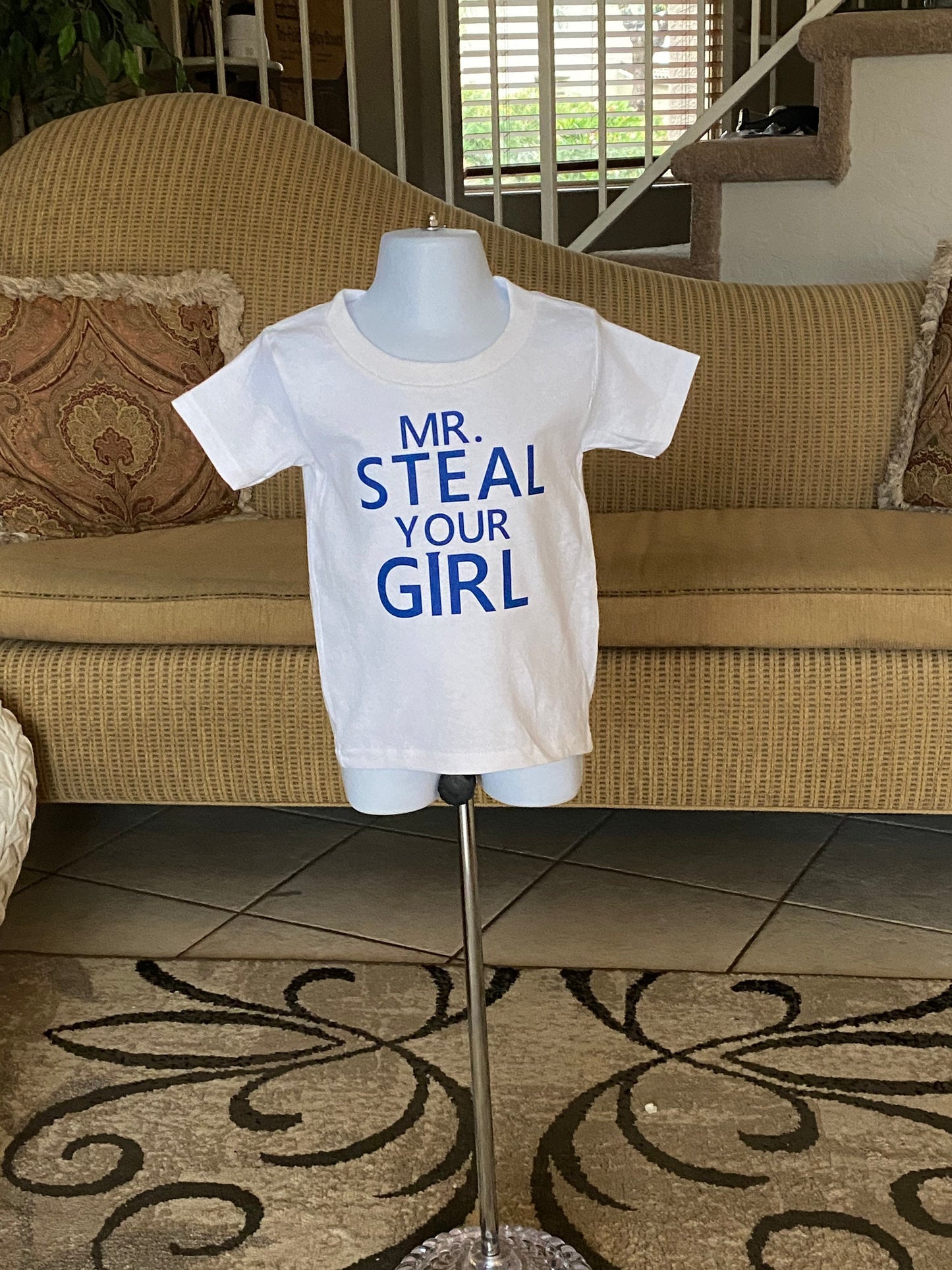 Mr. Steal Your Girl funny kids shirt toddler infant teen most popular best selling gift present birthday graphic tee