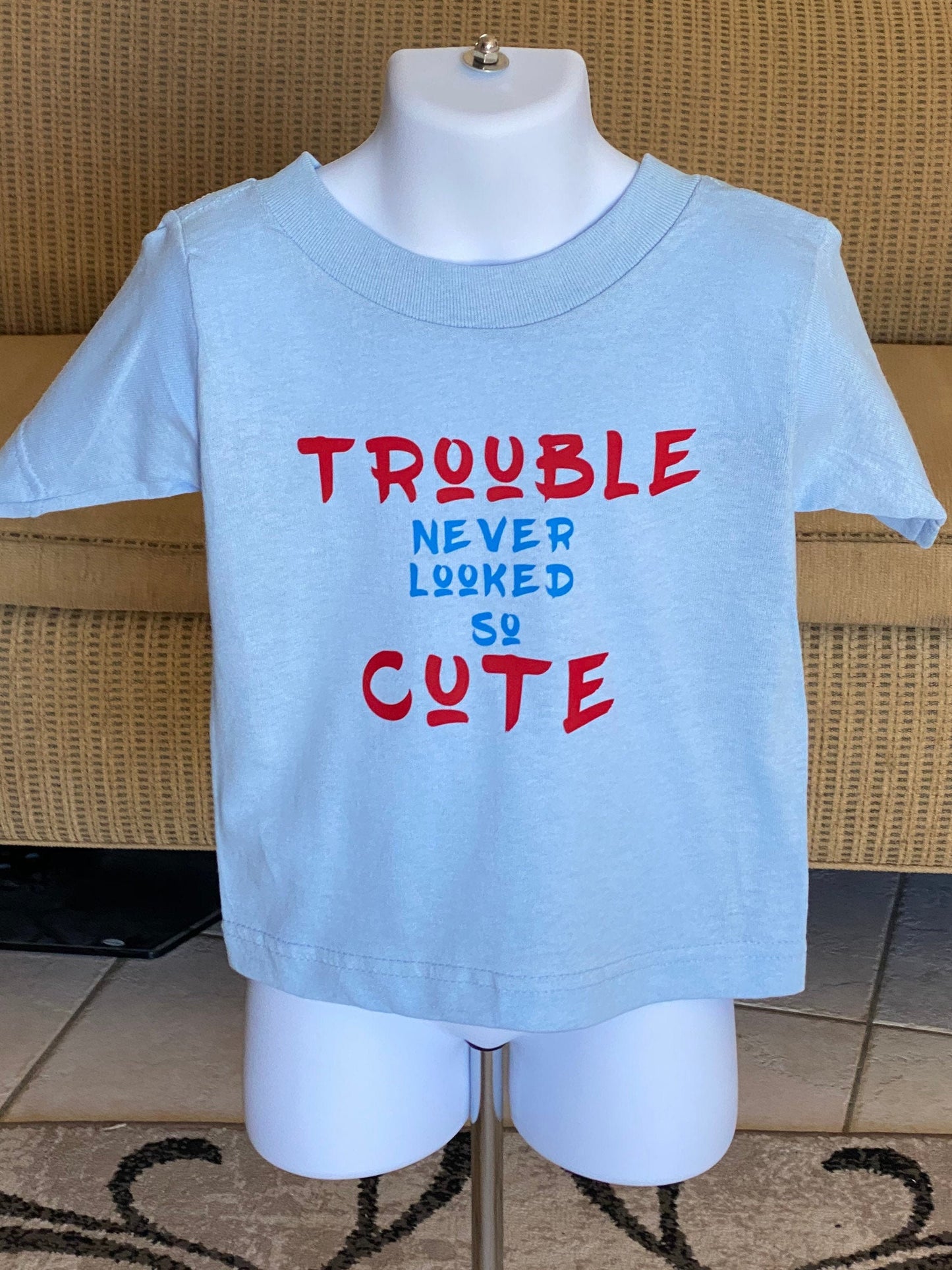 Trouble never looked so cute / funny shirt / funny kids shirt / funny kids tshirt / funny kids t shirt / funny kids tee shirt / funny tshirt