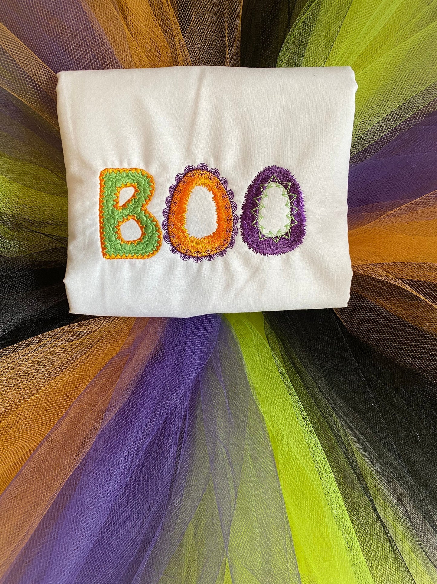 Halloween Tutu orange green purple black scary costume girls shirt t-shirt tee shirt October dress outfit embroidered BOO cute best seller