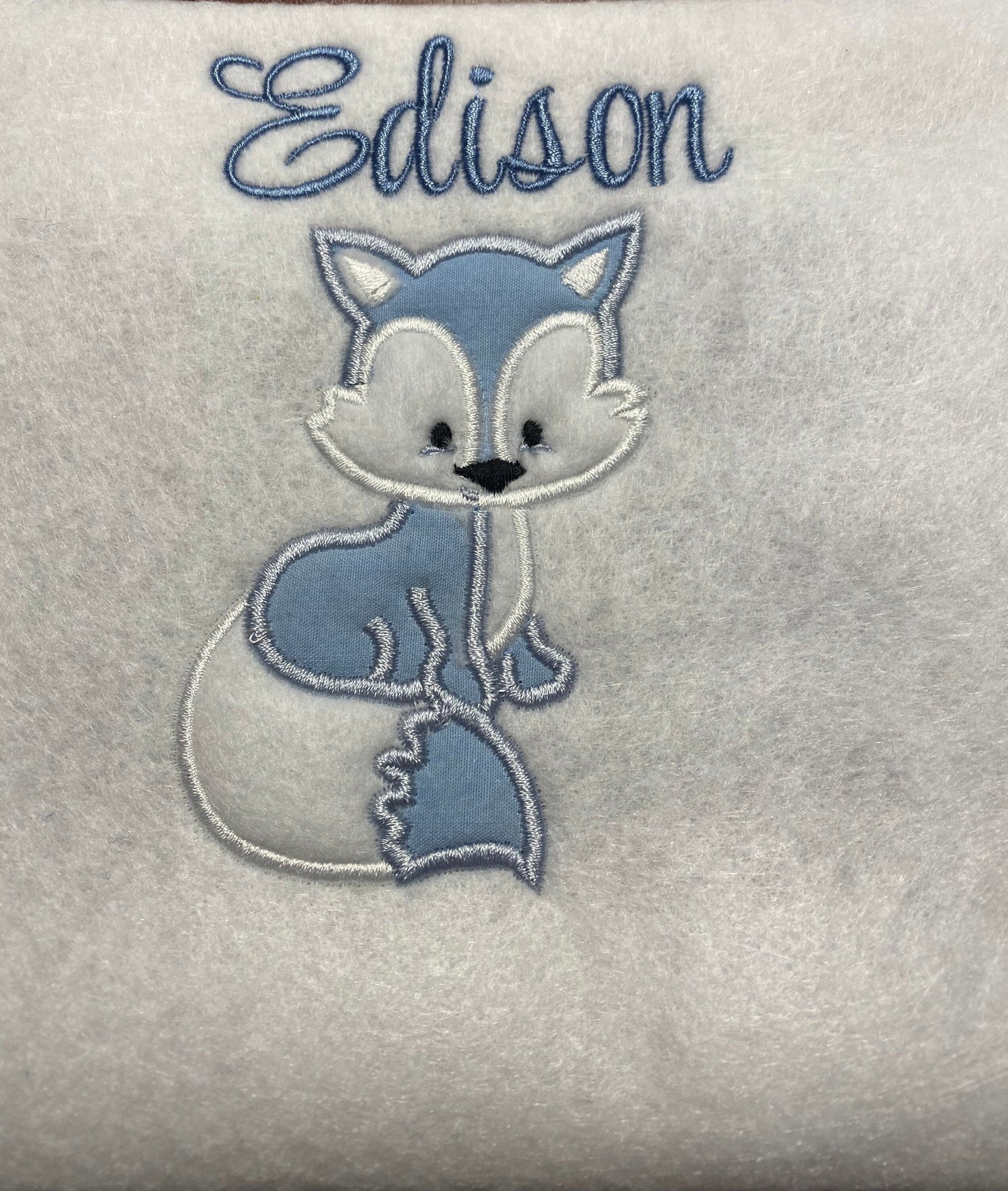 Custom Applique Fox children boys girls t-shirt  Name embroider hand made best seller bestselling present most popular personalized gift