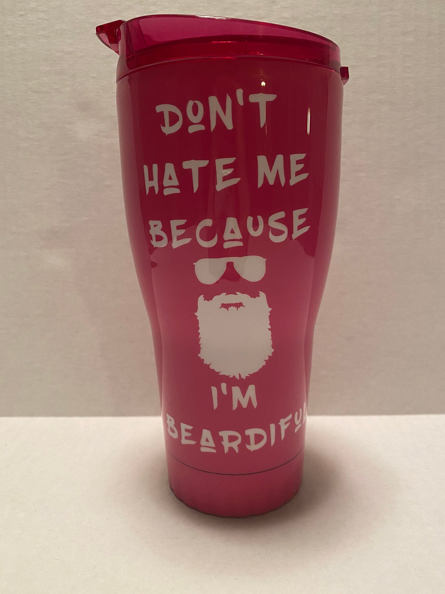 Beardiful/Don't hate me /Stainless Steel Tumbler/Funny coffee cup/funny coffee mug/funny tumbler/stainless steel coffee mug/20 oz/30 oz
